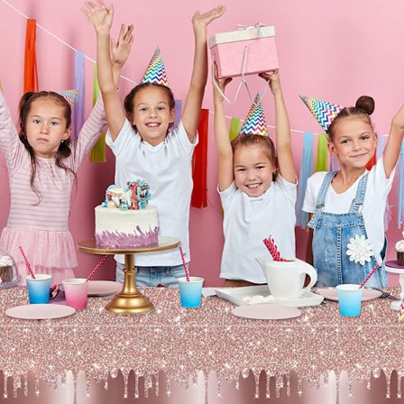 #Sequin Dug - Rektangulær Juledug 137*274cm cm til Fest Bryllup Halloween Dekoration Dug Kun#