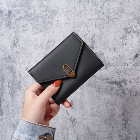 Tri-fold kort pung pengetaske SORT