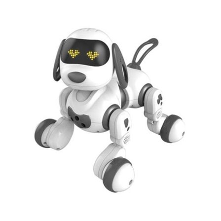 Fjernbetjent Robot Legetøjshund til Elektroniske Kæledyr 22cm - Hvid '-OP