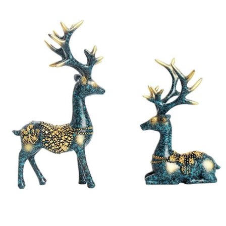 Bil tilbehør ornamenter bil fred hjorte dekorationer (blå hjort)