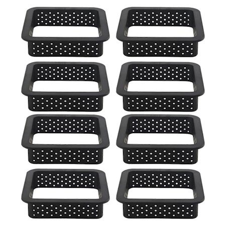10 Stycken Fyrkantiga Tartringar Värme- Perforerad Kakmoussering