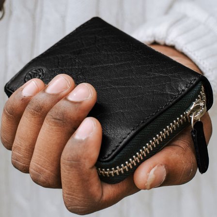 Black Montreal RFID Leather Card Holder for Men - Card Holders