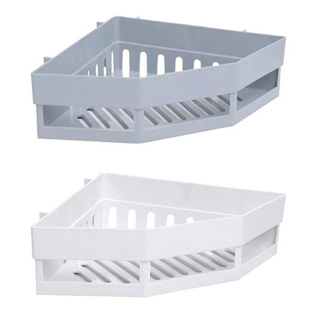 Toalettförvaringsställ 2 st Väggmonterad Hylla Badrumsorganisatör Hängande Tripod