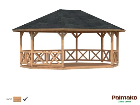 Palmako Betty Paviljong 25 m², utan golv, brun, impregnerad, Uterum