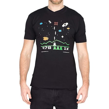 The Big Bang Theory Sheldon Cooper Astrosmash Video Game Svart T-shirt för vuxna
