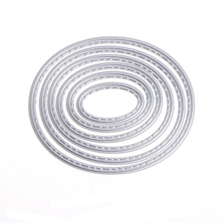 Soikeat metalliset leikkurit Sapluunat DIY Scrapbook Album Paperikortti Kohokuviointityö