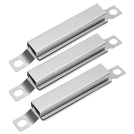 Kryssrør, justerbare grilldeler kryss, rustfritt stål rørbrenner rør erstatningsdeler (3 stk, sølv)