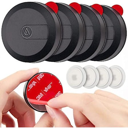 4-pak Ny Ipx8 Vandtæt Airtag Holder/etui Med 3M Klæbefolie Dækning Til Bagage Cykel Laptop Fjernbetjening Drone Kamera Skjult