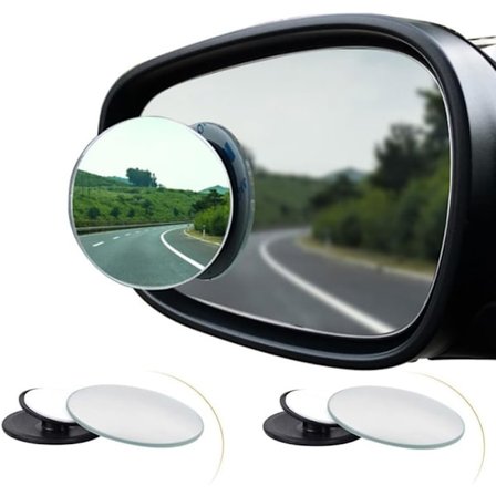 Blindsonespeil (2-pakning) - Rammeløse bakspeil med 360° justerbar blindsonfunksjon