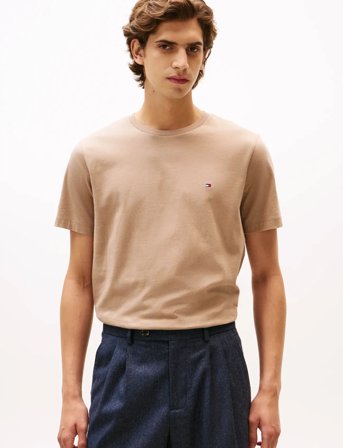 Tommy Hilfiger Ess Seasonal Reg Fit Solid Tee - Beige - S