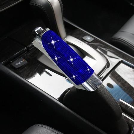 Universal Bil Diamant Rhinestone Handbroms Abs Cover Handbromshylsa Antisladd Auto Parkeringsbroms Bilinteriörtillbehör| | Blue