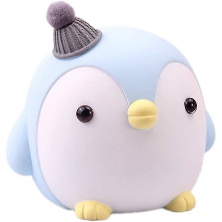 Børne sparegris, sød tegneserie pingvin anti-fald møntbank, til børn voksne gave eller som hjem