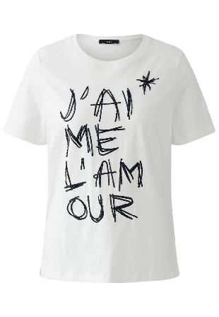 Oui T-shirt T-shirts Dam Vit 42