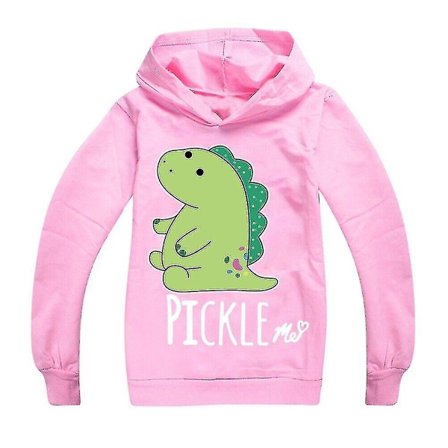 Moriah Eustace Elizabeth Børne Hoodie til Børn i Alderen 9-14, Pickle Me Langærmet Sweatshirt til Drenge og Piger Pink Pink