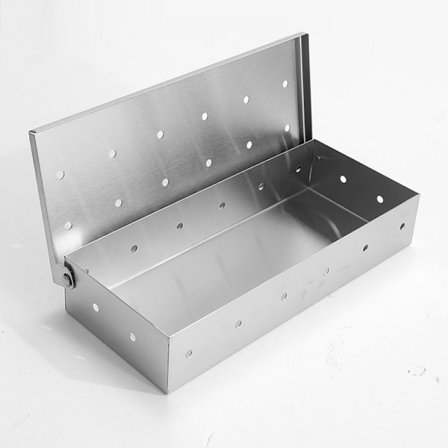 Bbq Rökbox Gångjärn Rostfritt Stål Grilltillbehör För Träflis Gas