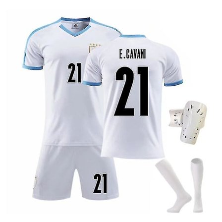 22 Ny fodboldtrøje til børn 9# L.suarez 21# E.cavani Fashion Shorts Fodboldtrøjer Suit Beskyttelsessokker/sæt
