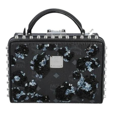 MCM Pre-owned, Pre-owned Leather handbags Zwart, Dames, Maat:ONE Size