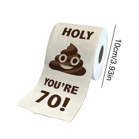 Rolig Toalettpapper Rulle Födelsedagsdekoration 30-80 års Presenter för Kvinnor Män Gåva