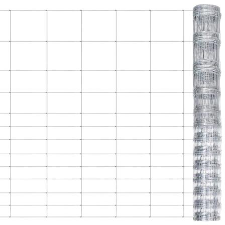 Vidaxl Fårstängsel Galvaniserat Stål 50x1,5 M Silver Silver