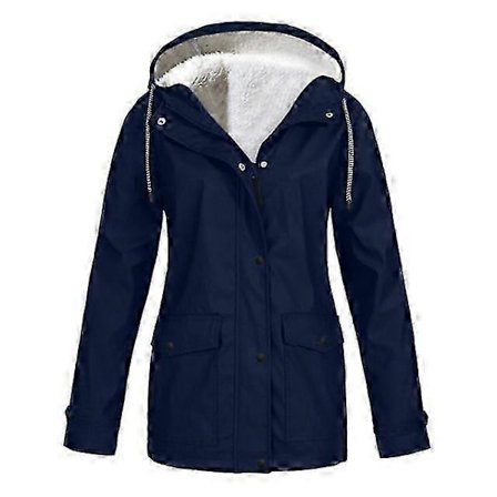 2024 Dame Tyk Frakke Mode Efterår Vinter Plus Fløjl Udendørs Jakke Vindtæt Vandtæt Bjergbestigning Hætte Overfrakke