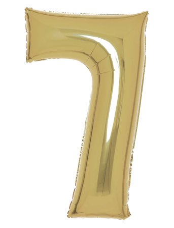 Number Foil 7 White Gold 86 Cm Gold IPK