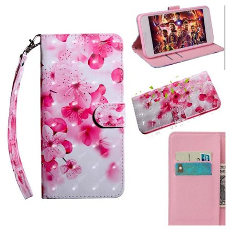 Huawei P30 Pro vaalea piste koriste nahkainen flip Suojakotelo - Persikan Kukka