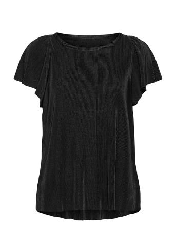 Viblamia S/S Plisse Top/Ofw Black Vila