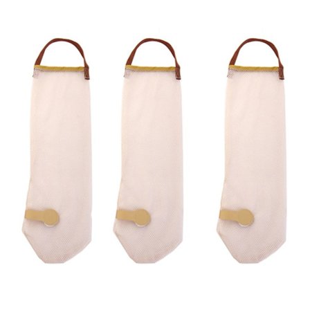 Smart Hvidløgs-Grøntsagspose, Holdbart Polyester, Hængende Opbevaringspose Med Pladsbesparende Design, Åndbart Net Til Opbevaring Af Løg Og Kartofler