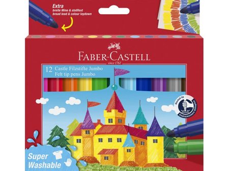 FABER-CASTELL Fiberpenna Jumbo 12/fp - Lyreco - Skola och förskola - Pennor och tillbehör - Fiberpennor - Standard