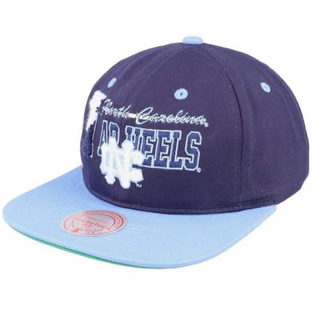 Mitchell & Ness - Azul snapback Gorra - North Carolina Tar Heels Varsity Letter Blue/Light Blue Snapback @ Hatstore