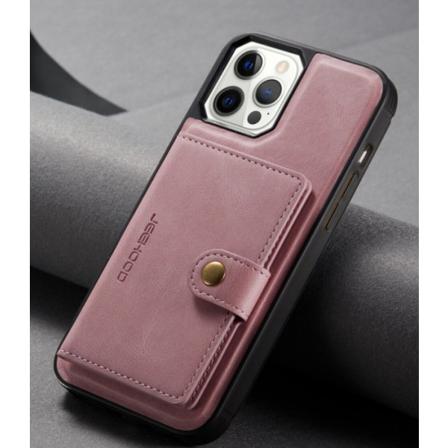 Jeehood 3i1vikbar Plånboksfodral Till Iphone 13 Pro Max -rosa Rosa
