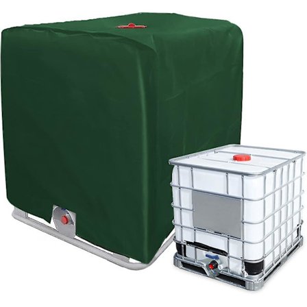 (Grön) IBC-tanklock presenning för 1000L IBC-behållare, 116 x 100 x 120 cm Anti-UV regnskydd Wat
