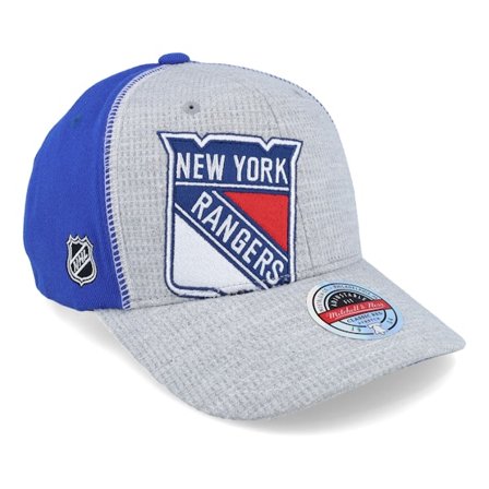 Mitchell & Ness - NHL Grey Czapka Z Daszkiem - Hatstore Exclusive x New York Rangers Exclusive XL Hockey Logo Grey/Navy Adjustable @ Hatstore