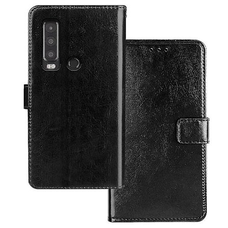 IDEWEI Lærtelefondeksel med fotolomme og Crazy Horse-tekstur for Cat S75 5G