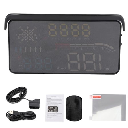 Universaali HUD Mufti-toimintoinen Head Up Display OBD2+GPS Projektiomonitorin Hälytystoiminto