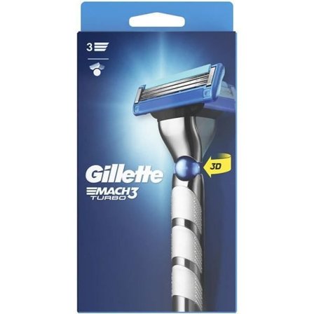 Parranajokone - GILLETTE - Mach 3 Turbo - Yhteensopiva - 1 Varaosa - Optimaalinen mukavuus