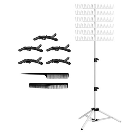 Højdejusterbart flettestativ til hår, flettestativ, displaystander, frisør, flettere, hårforlængelsesholder, bøjle