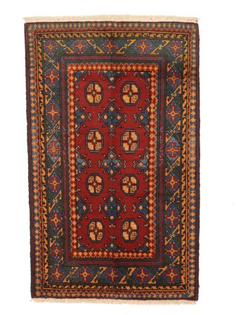 Hand Knotted Afghan Fine Rug 76X126