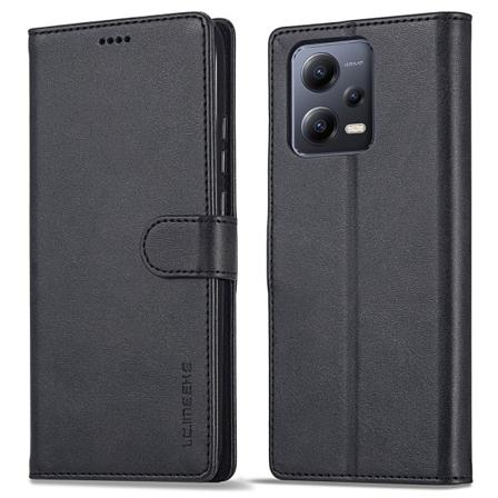 SKALO Xiaomi Redmi Note 12 5G LC.IMEEKE Pungetui i PU-læder - So Black