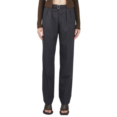 Maison Margiela Front Pleat Buckle Bukser Grå, Dame