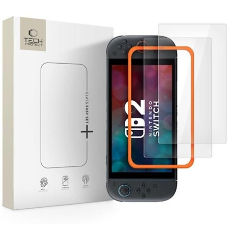 Tech-Protect Nintendo Switch 2 Screen Protector Tempered Glass 2-Pack – Transparent