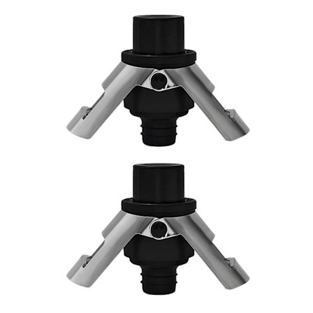 2 st. rostfria champagnekorkar, champagnekorkar med pump, för mousserande vin