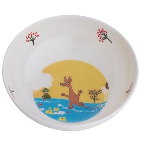 Muminskål i Melamin, Skog & Sjö, Gul - Rätt Start