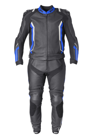 Tuta in Pelle GMS GR-1 Nero/Blu/Bianco 54