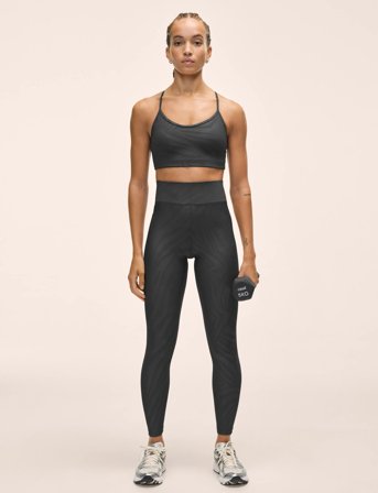 Casall Heat Printed High Waist Tights - Black - XS