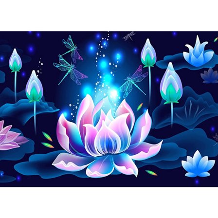 30x40cm, Blomma Diamant 5D Diamantmålning Strassbroderi