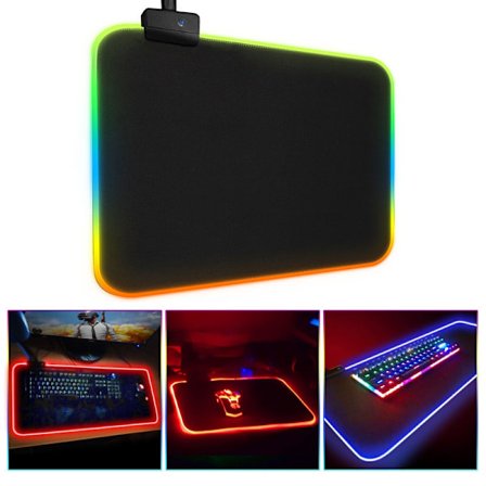 Gaming Musemåtte med LED-lys - 30x25cm – RGB