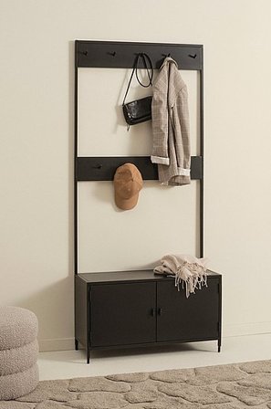 Jotex - Szafka Do Przedpokoju Matowy czarny - SOLOM - Kup Meble do przedpokoju firmy Jotex