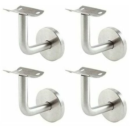 Kaiteen seinäkiinnike ruostumattomasta teräksestä, portaiden kaiteen seinäkiinnike, seinäkiinnike, hopeinen, 4 kpl