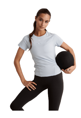 aim'n Soft Basic Short Sleeve Tröjor & jackor Dam Blå M